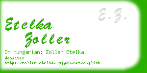 etelka zoller business card